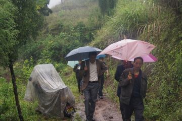 紫照鄉(xiāng)：干部冒雨視察各村災(zāi)情